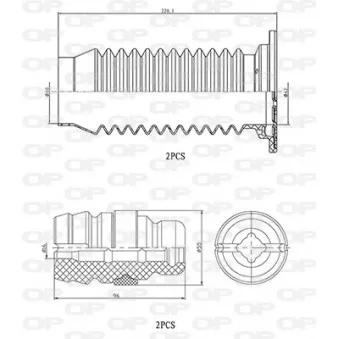 Kit de protection contre la poussière, amortisseur OPEN PARTS DCK5043.04