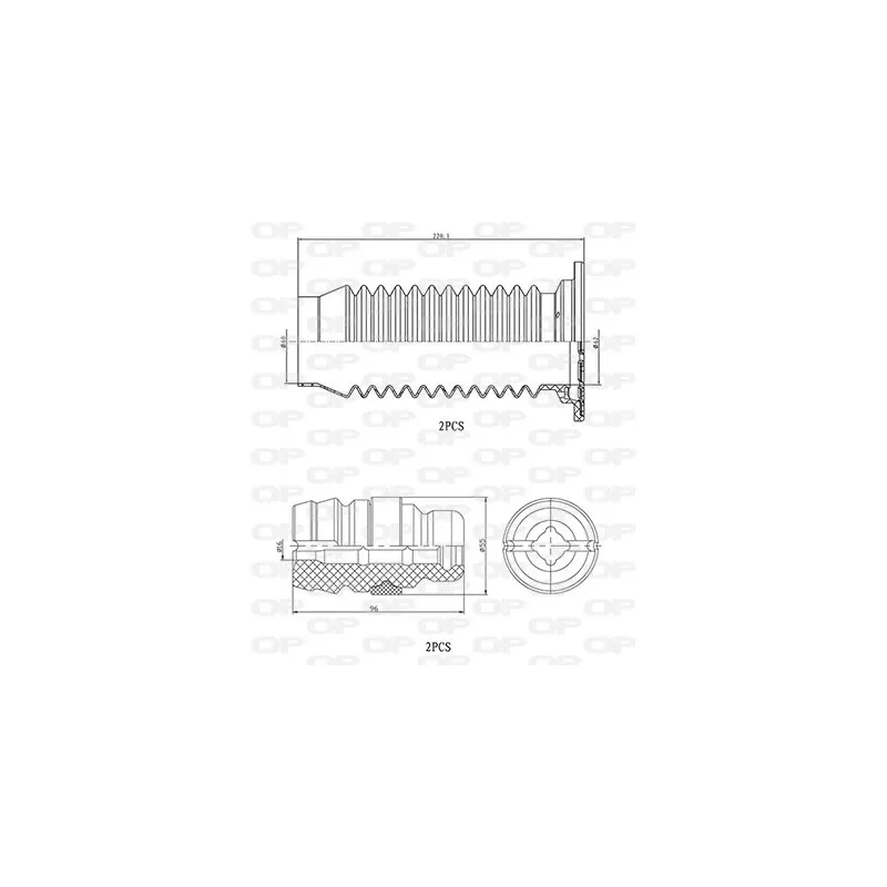 Kit de protection contre la poussière, amortisseur OPEN PARTS DCK5043.04