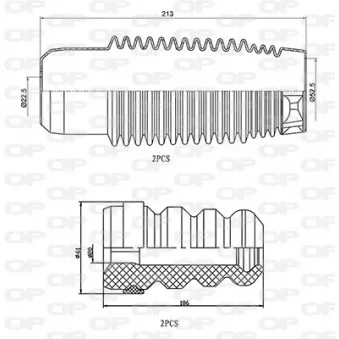 Kit de protection contre la poussière, amortisseur OPEN PARTS DCK5044.04