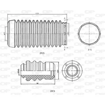 Kit de protection contre la poussière, amortisseur OPEN PARTS DCK5046.04