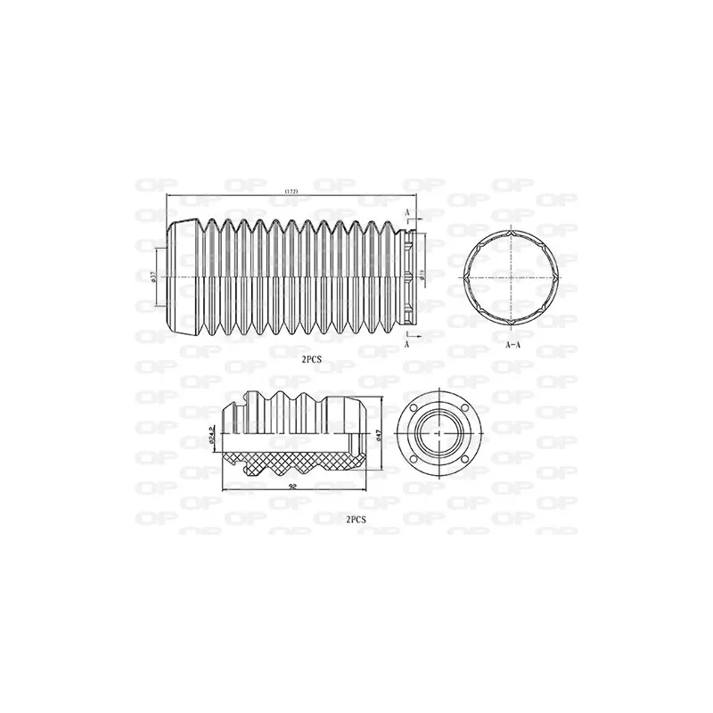 Kit de protection contre la poussière, amortisseur OPEN PARTS DCK5046.04