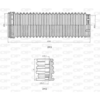 Kit de protection contre la poussière, amortisseur OPEN PARTS DCK5048.04