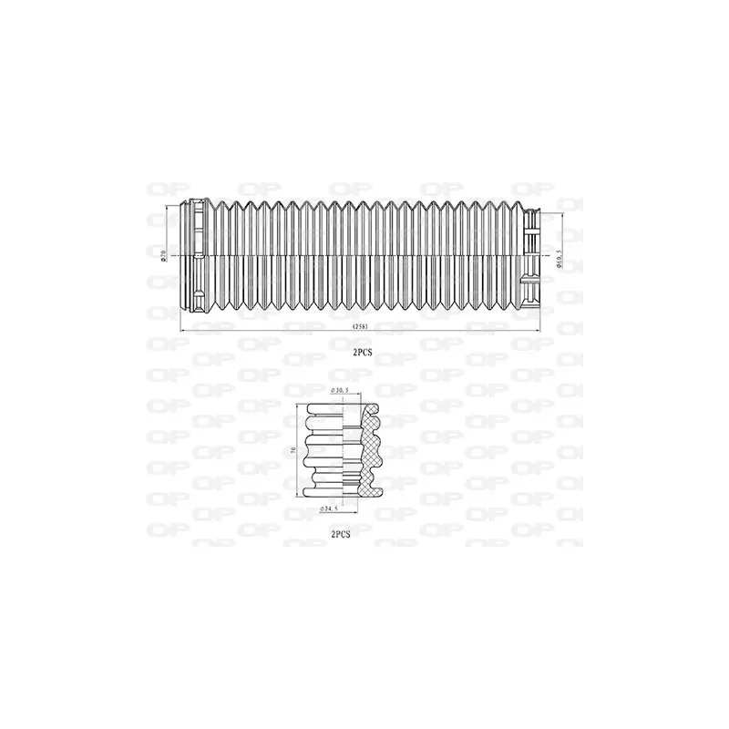 Kit de protection contre la poussière, amortisseur OPEN PARTS DCK5048.04