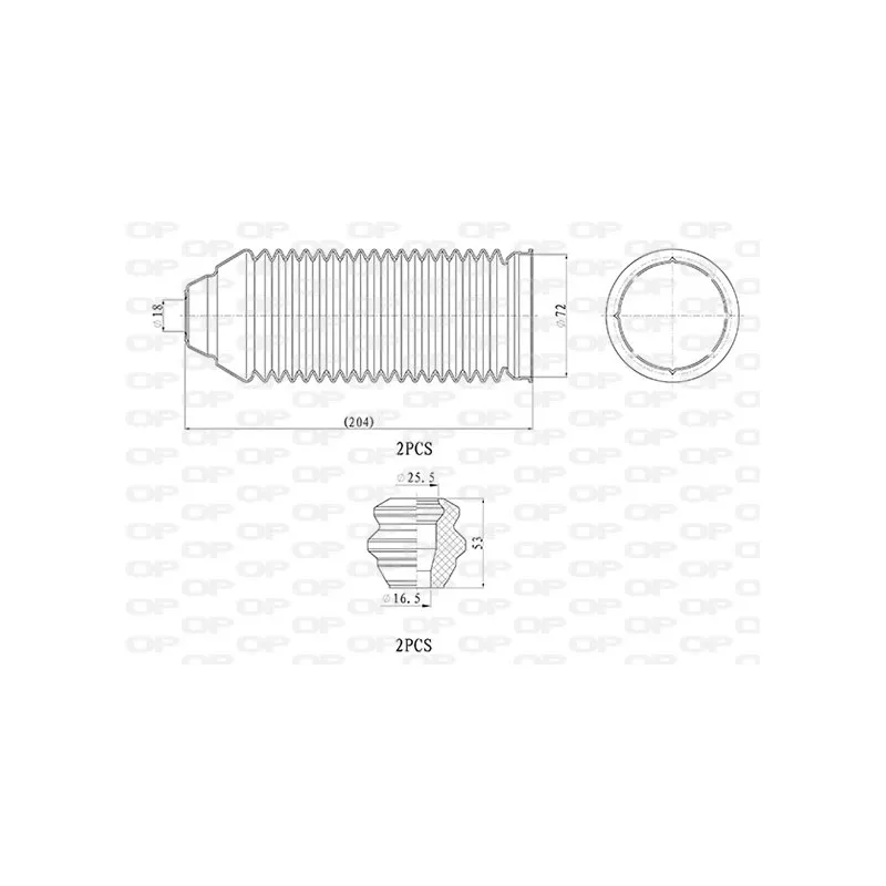 Kit de protection contre la poussière, amortisseur OPEN PARTS DCK5051.04
