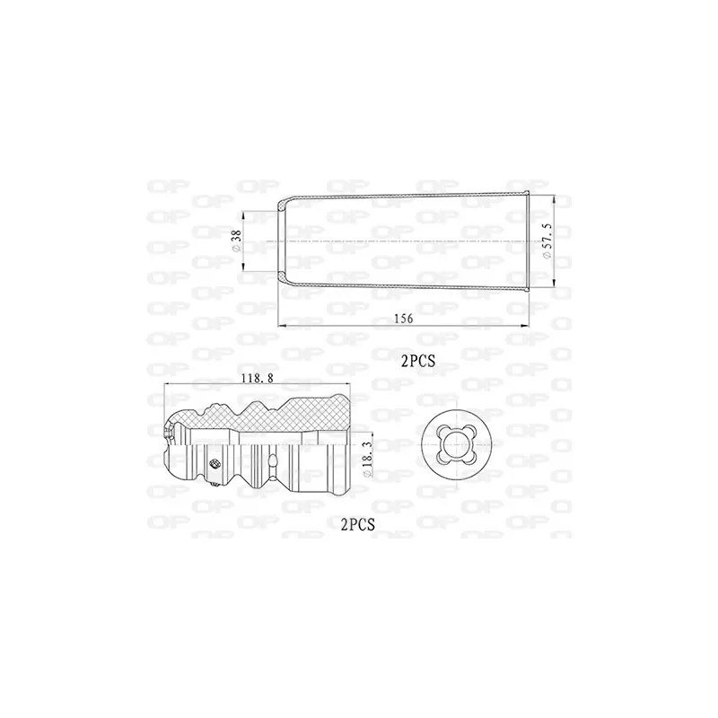 Kit de protection contre la poussière, amortisseur OPEN PARTS DCK5052.04
