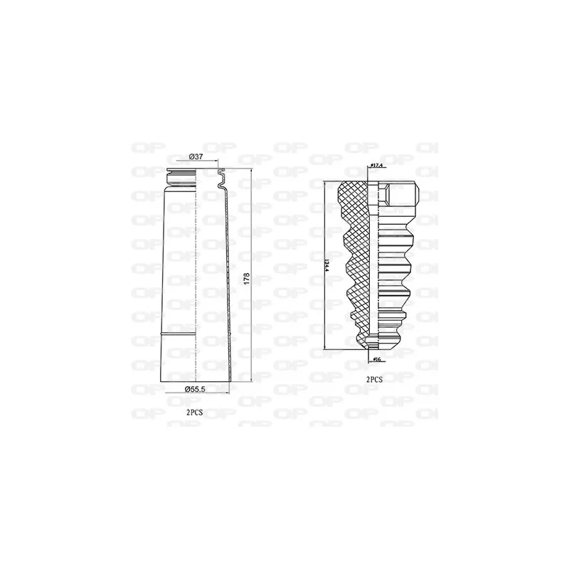 Kit de protection contre la poussière, amortisseur OPEN PARTS DCK5053.04