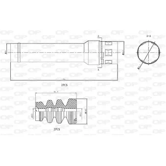 Kit de protection contre la poussière, amortisseur OPEN PARTS DCK5055.04