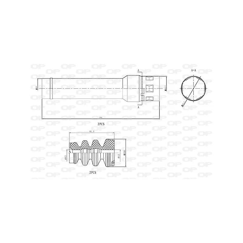 Kit de protection contre la poussière, amortisseur OPEN PARTS DCK5055.04