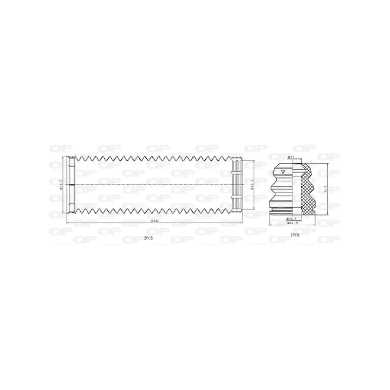 Kit de protection contre la poussière, amortisseur OPEN PARTS DCK5056.04