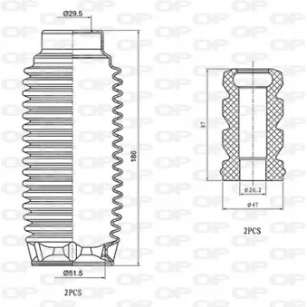 Kit de protection contre la poussière, amortisseur OPEN PARTS DCK5060.04