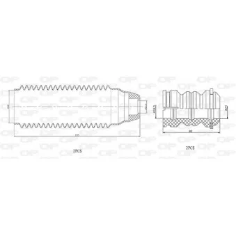 Kit de protection contre la poussière, amortisseur OPEN PARTS DCK5061.04