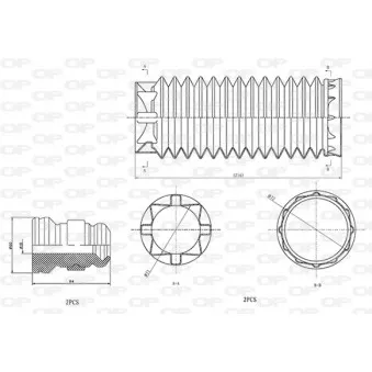 Kit de protection contre la poussière, amortisseur OPEN PARTS DCK5062.04