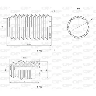 Kit de protection contre la poussière, amortisseur OPEN PARTS DCK5063.04