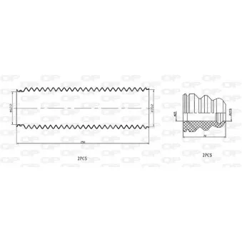 Kit de protection contre la poussière, amortisseur OPEN PARTS DCK5064.04
