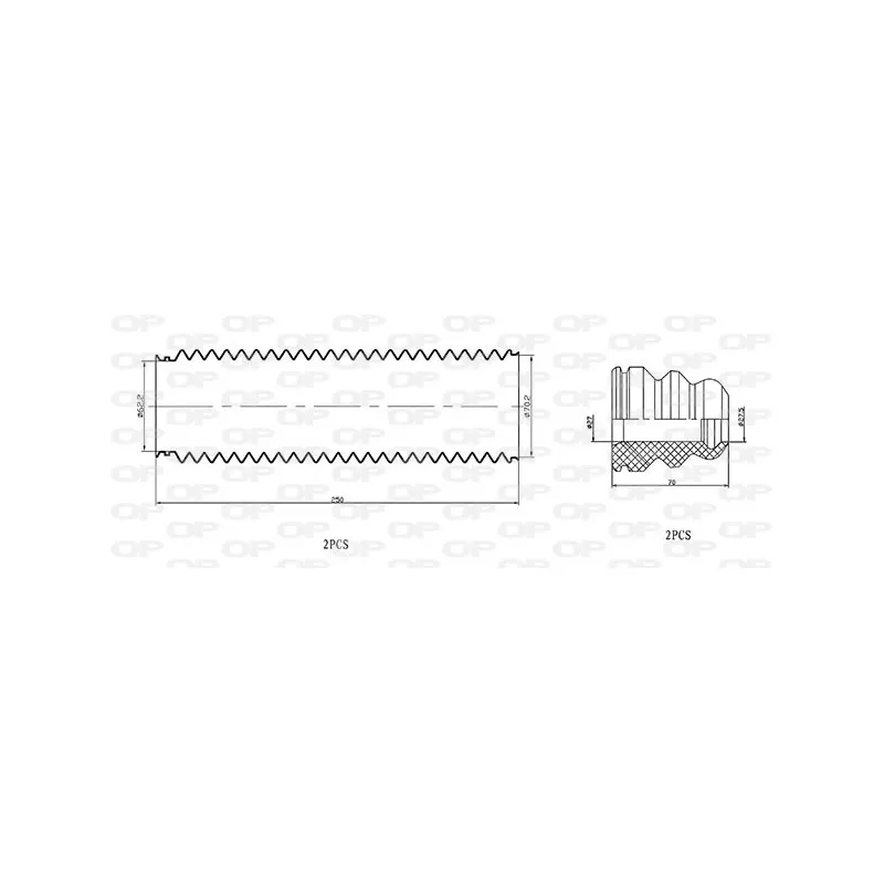 Kit de protection contre la poussière, amortisseur OPEN PARTS DCK5064.04