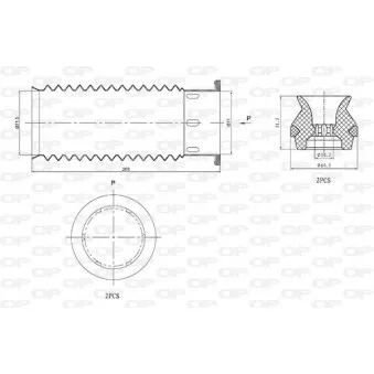 Kit de protection contre la poussière, amortisseur OPEN PARTS DCK5065.04