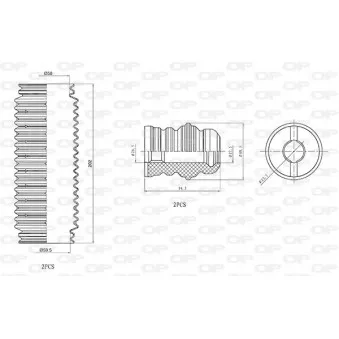 Kit de protection contre la poussière, amortisseur OPEN PARTS DCK5066.04