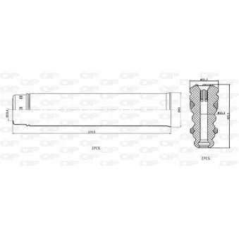 Kit de protection contre la poussière, amortisseur OPEN PARTS DCK5067.04