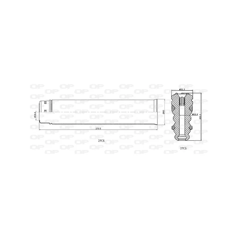 Kit de protection contre la poussière, amortisseur OPEN PARTS DCK5067.04