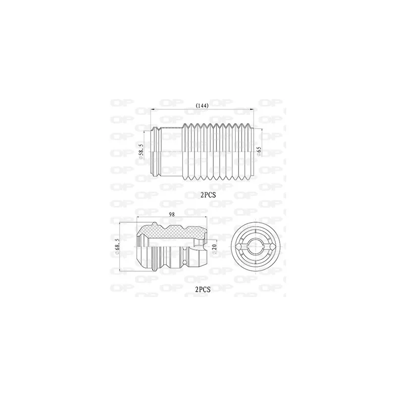 Kit de protection contre la poussière, amortisseur OPEN PARTS DCK5068.04