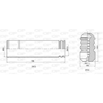 Kit de protection contre la poussière, amortisseur OPEN PARTS DCK5071.04