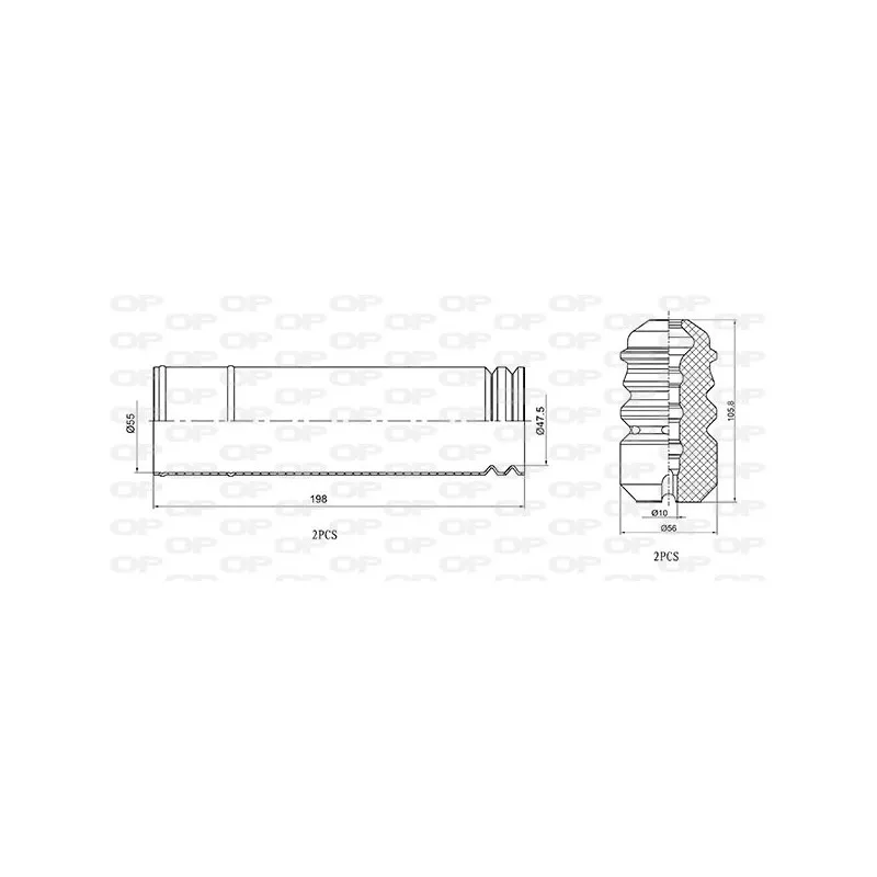 Kit de protection contre la poussière, amortisseur OPEN PARTS DCK5071.04