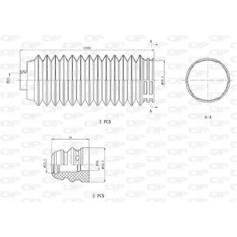 Kit de protection contre la poussière, amortisseur OPEN PARTS DCK5072.04