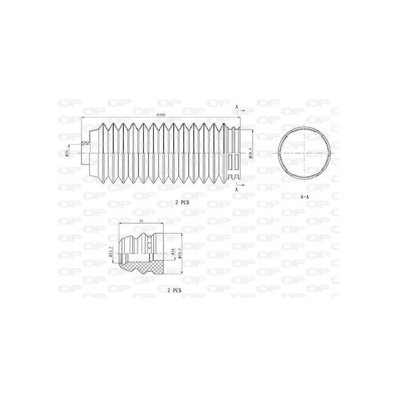 Kit de protection contre la poussière, amortisseur OPEN PARTS DCK5072.04