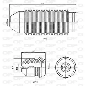 Kit de protection contre la poussière, amortisseur OPEN PARTS DCK5075.04