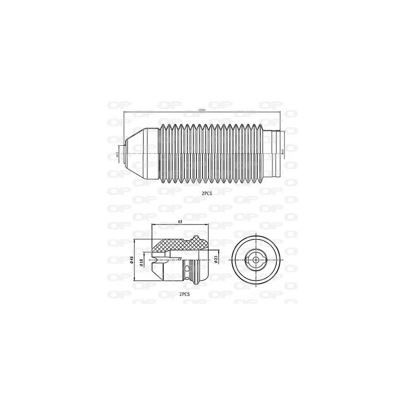 Kit de protection contre la poussière, amortisseur OPEN PARTS DCK5075.04