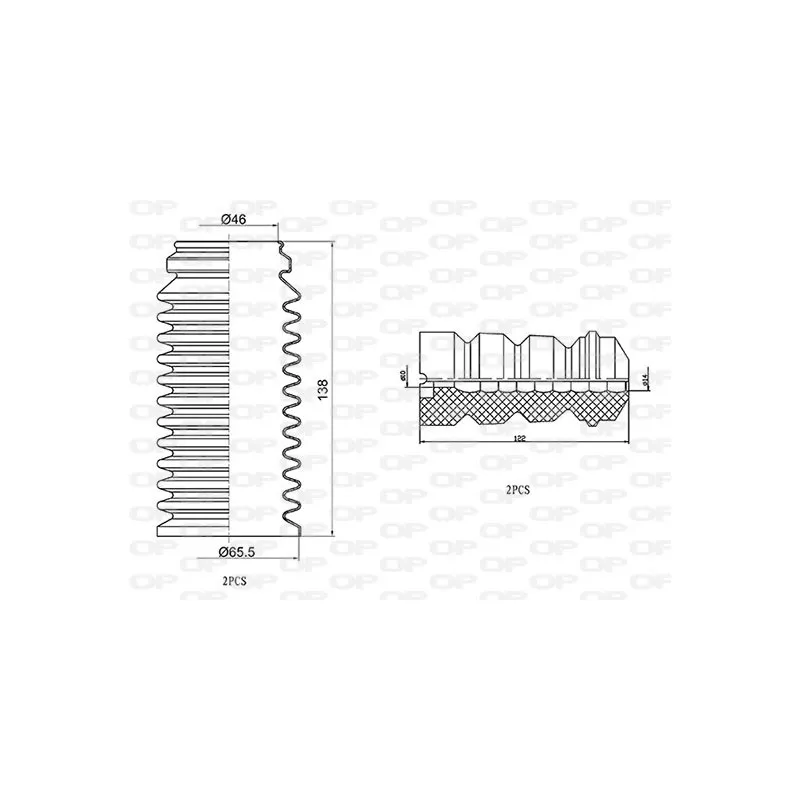Kit de protection contre la poussière, amortisseur OPEN PARTS DCK5076.04