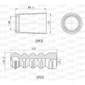 Kit de protection contre la poussière, amortisseur OPEN PARTS DCK5077.04