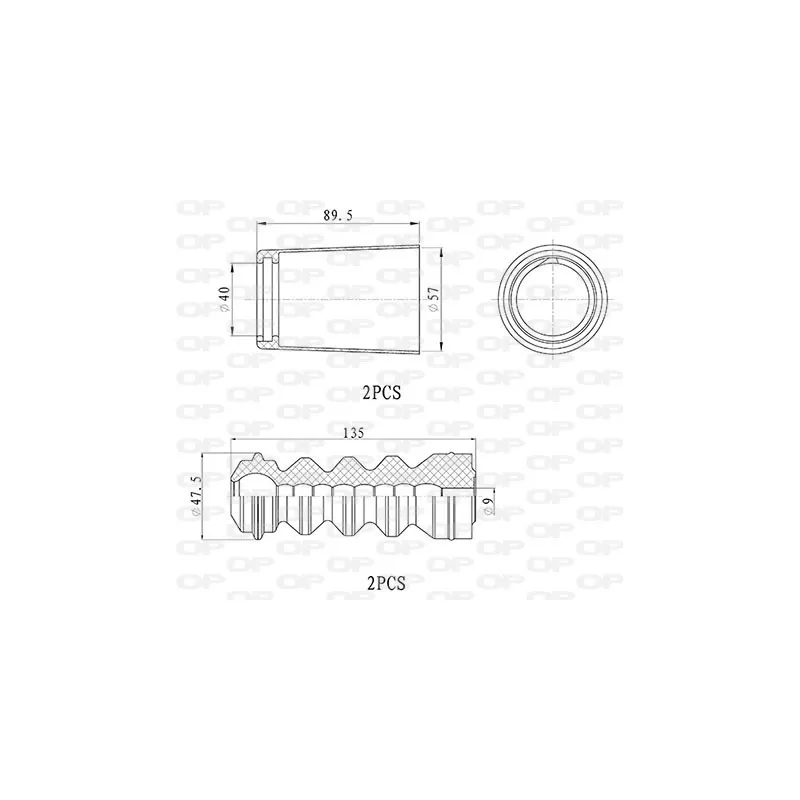 Kit de protection contre la poussière, amortisseur OPEN PARTS DCK5077.04