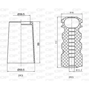 Kit de protection contre la poussière, amortisseur OPEN PARTS DCK5078.04