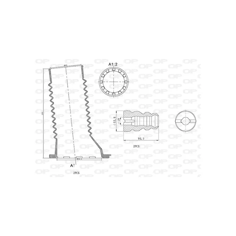 Kit de protection contre la poussière, amortisseur OPEN PARTS DCK5079.04