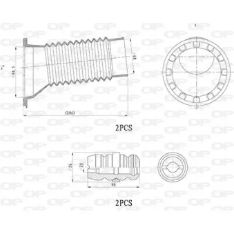 Kit de protection contre la poussière, amortisseur OPEN PARTS DCK5080.04