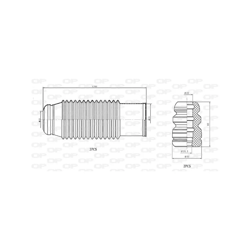 Kit de protection contre la poussière, amortisseur OPEN PARTS DCK5081.04
