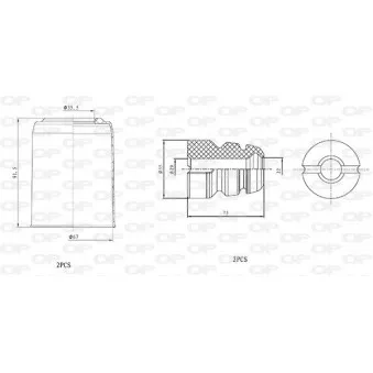 Kit de protection contre la poussière, amortisseur OPEN PARTS DCK5083.04