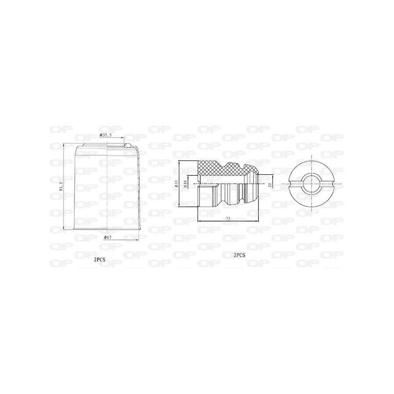 Kit de protection contre la poussière, amortisseur OPEN PARTS DCK5083.04