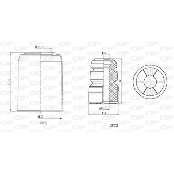 Kit de protection contre la poussière, amortisseur OPEN PARTS DCK5084.04