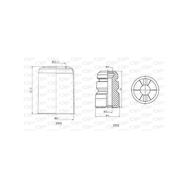 Kit de protection contre la poussière, amortisseur OPEN PARTS DCK5084.04