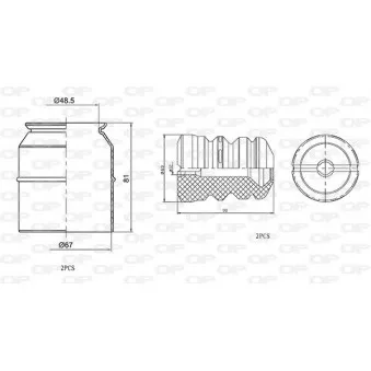 Kit de protection contre la poussière, amortisseur OPEN PARTS DCK5085.04