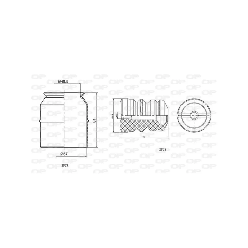 Kit de protection contre la poussière, amortisseur OPEN PARTS DCK5085.04