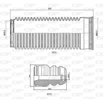 Kit de protection contre la poussière, amortisseur OPEN PARTS DCK5086.04