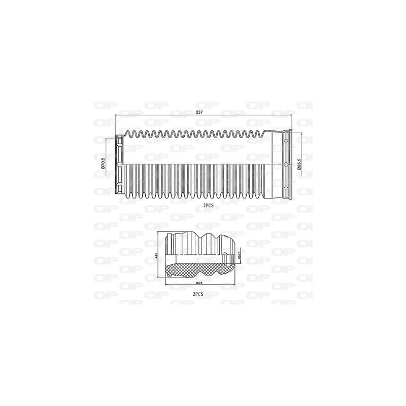 Kit de protection contre la poussière, amortisseur OPEN PARTS DCK5086.04