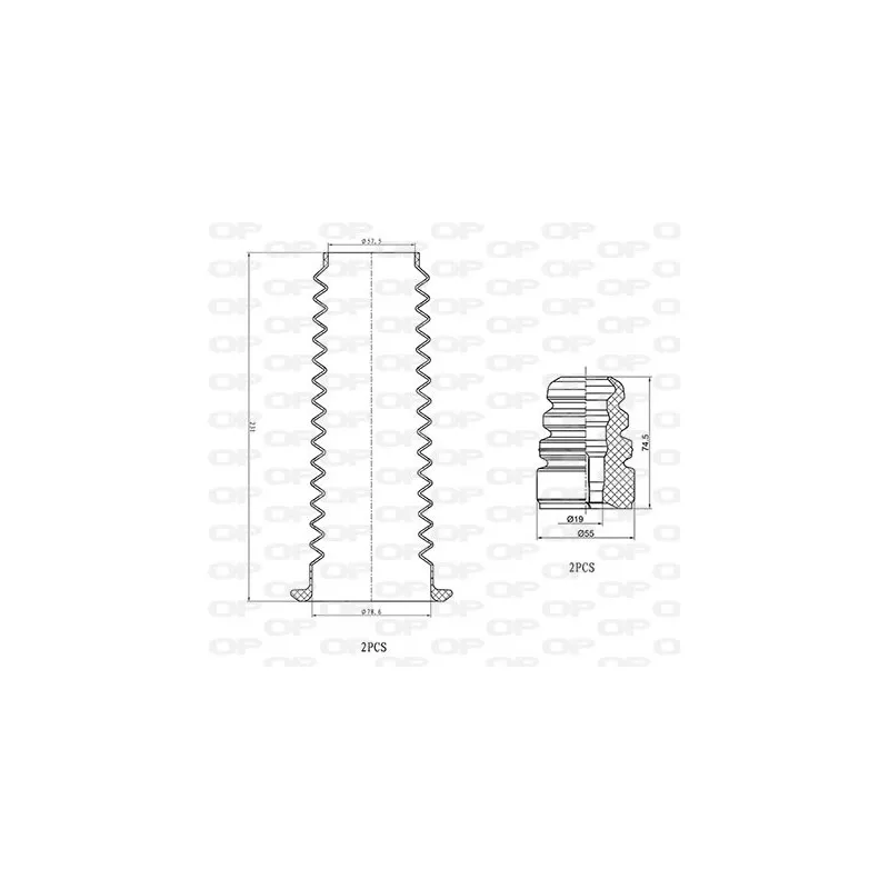 Kit de protection contre la poussière, amortisseur OPEN PARTS DCK5087.04
