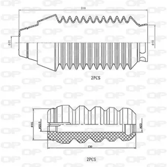 Kit de protection contre la poussière, amortisseur OPEN PARTS DCK5088.04