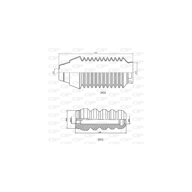 Kit de protection contre la poussière, amortisseur OPEN PARTS DCK5088.04