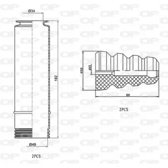 Kit de protection contre la poussière, amortisseur OPEN PARTS DCK5089.04