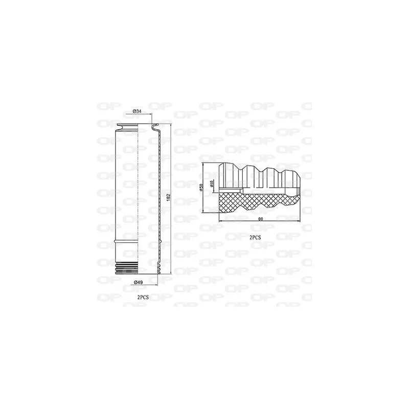 Kit de protection contre la poussière, amortisseur OPEN PARTS DCK5089.04
